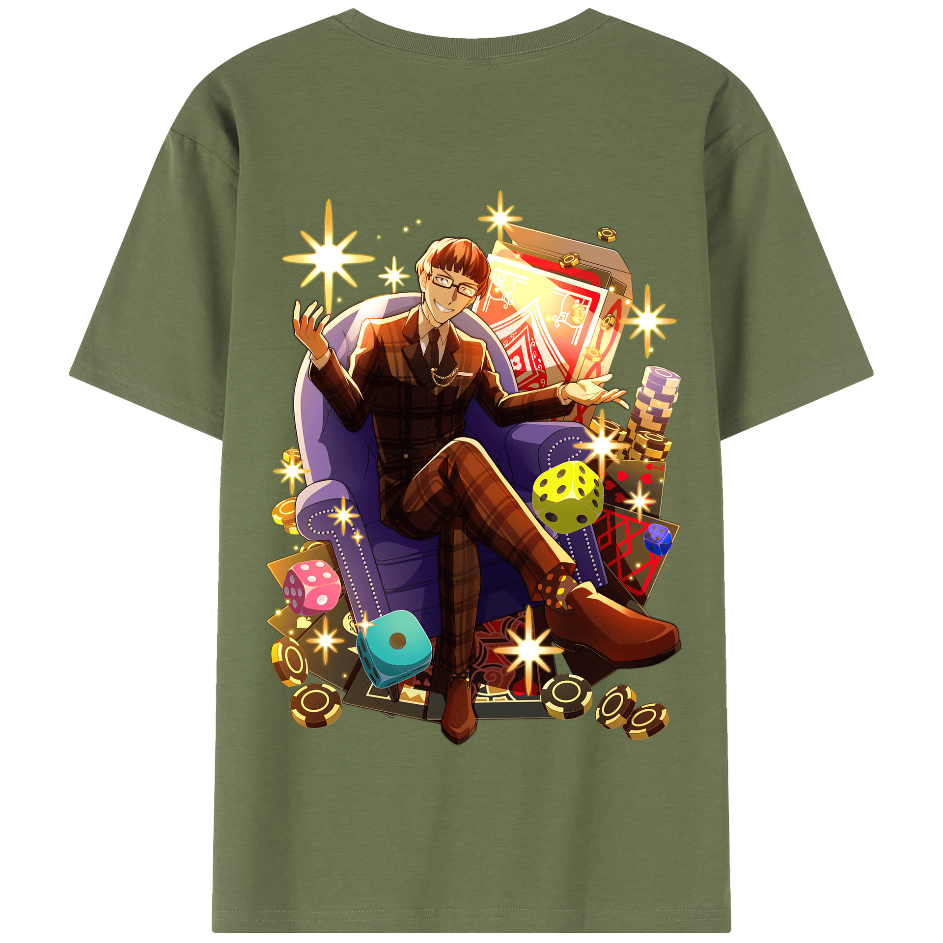 （画像用） 文豪ストレイドッグス Bungo Stray Dogs 綿100％半袖Tシャツ（背面プリント）